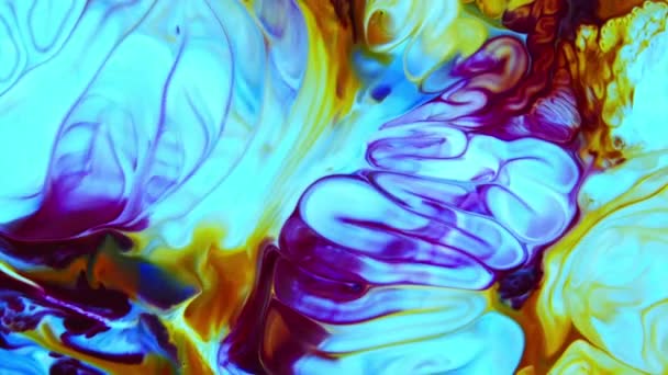 Slow Motion Macro Abstract Patroon Artistiek Concept Kleur Oppervlak Bewegend — Stockvideo