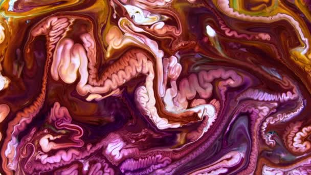 Abstrakte Bunte Galaktische Sacral Liquid Ink Waves Textur Hintergrund — Stockvideo