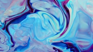 Soyut Boya Mürekkebi Süt Yüzey Görüntüsüne Yayıldı.