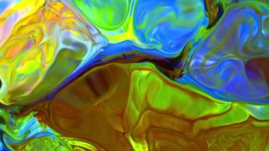 Soyut Boya Mürekkebi Süt Yüzey Görüntüsüne Yayıldı.