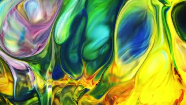 Абстрактный Танец Разноцветные Чернильницы — стоковое видео
