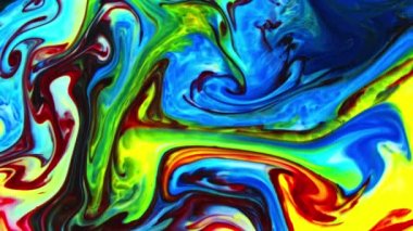 Abstract Dance and Spread of Colorful Ink Paints Background.