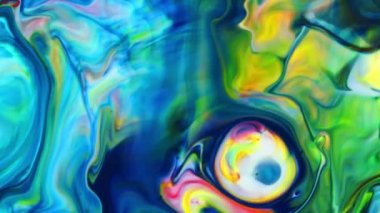 Abstract Dance and Spread of Colorful Ink Paints Background.