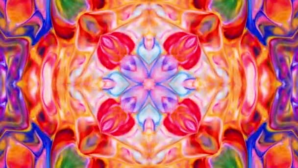 Abstract Ornament Simetric Kaleidoscop Fundal Textura Imagini — Videoclip de stoc