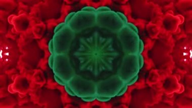 Kaleyidoscope Renkli Organik Boya Mürekkep Mandala Sanat Tasarımı Soyut Arkaplan Görüntüsü.