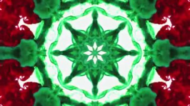 Kaleyidoscope Renkli Organik Boya Mürekkep Mandala Sanat Tasarımı Soyut Arkaplan Görüntüsü.