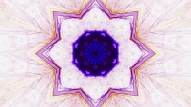 Kaleidoszkóp Színes Organikus Festék Festék Festék Mandala Art Design Absztrakt — Stock videók