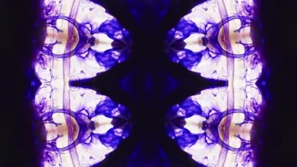 Kaleidoszkóp Színes Organikus Festék Festék Festék Mandala Art Design Absztrakt — Stock videók