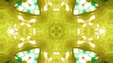 Kaleyidoscope Renkli Organik Boya Mürekkep Mandala Sanat Tasarımı Soyut Arkaplan Görüntüsü.