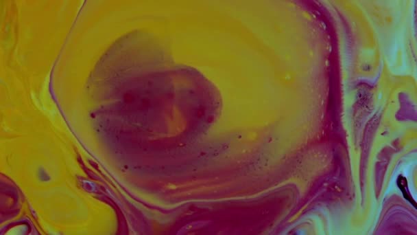 Movimentos Tinta Coloridos Abstratos Espalham Textura Água — Vídeo de Stock