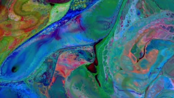 Piękno Abstrakcyjnej Płytkowy Losowy Farba Art Rozprzestrzeniania Wideo — Wideo stockowe