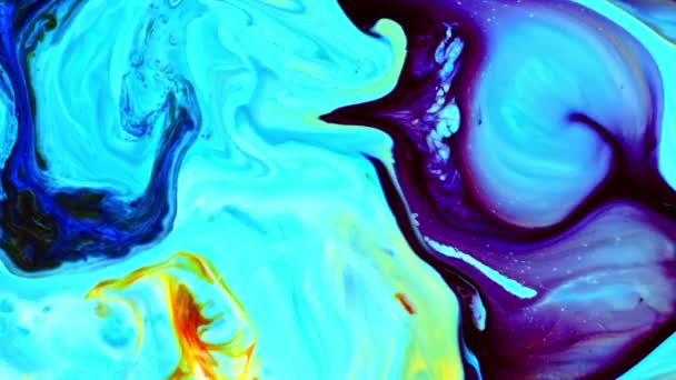 Colorful Liquid Smooth Abstract Fluid Background Texture — Video Stock