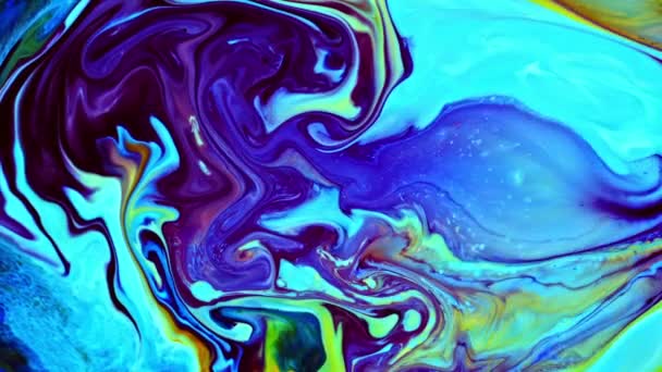 Colorful Liquid Smooth Abstract Fluid Background Texture — Video Stock