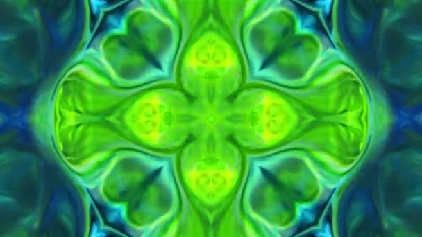 Abstract Symmetrische Caleidoscoop Achtergrond Textuur Beeldmateriaal — Stockvideo