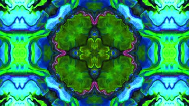 Abstract Kaleidoscoop Cyclisch Mandala Art Design Abstract Achtergrond Textuur Beeldmateriaal — Stockvideo