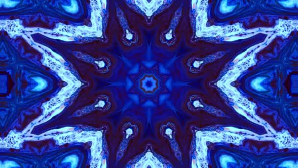 Abstraktní Kaleidoskop Cyklický Mandala Art Design Abstraktní Pozadí Textura Záběry — Stock video