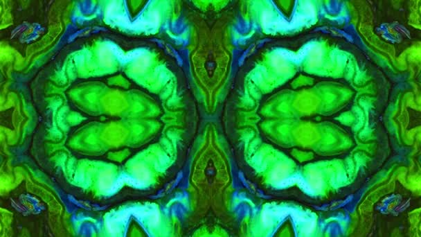 Caleidoscopio Abstracto Mandala Cíclico Arte Diseño Abstracto Fondo Textura Filmación — Vídeo de stock