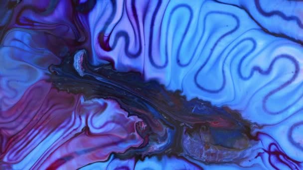 Abstract Organic Vortex Endless Surreal Hypnotizing Detailed Surface Colorful Paint — Stock Video