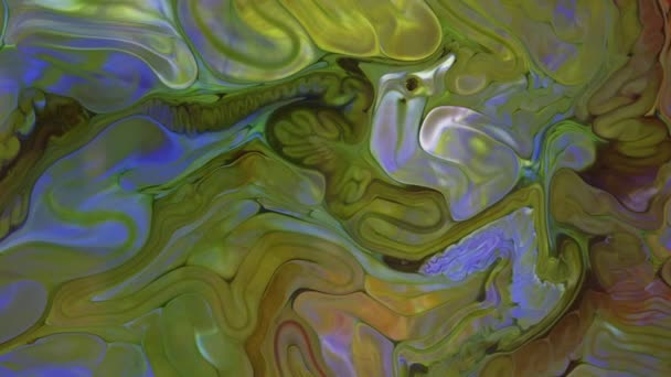 Abstrakt Ekologisk Virvel Oändlig Surrealistisk Hypnotisering Detaljerad Yta Färgglada Färg — Stockvideo