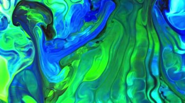 Ayrıntılı Yüzey Renkli Boya Dokusunda Soyut Organik Girdap Sonsuz Gerçeküstü Hipnotize