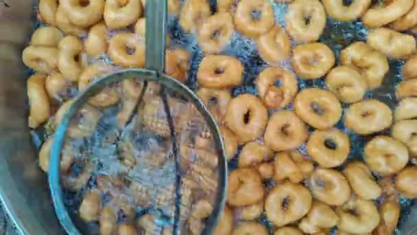 Donut Lokma Turco Masa Frita Diferencia American Donuts Lokma Derrite — Vídeo de stock