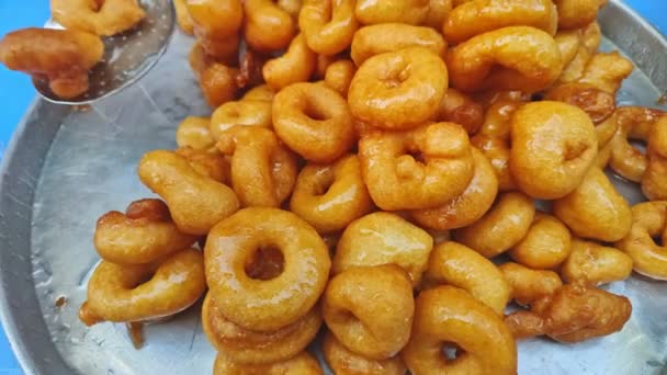 Donut Lokma Turco Masa Frita Diferencia American Donuts Lokma Derrite — Vídeo de stock