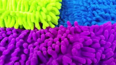 Soyut Renkli Mikrofiber Paspas Detaylı Döşeme Arkaplan Görüntüsü.