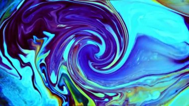 Güzel Mürekkep Soyut Psikedelik Boyası Sıvı Hareket Arkaplan Doku Görüntüleri.