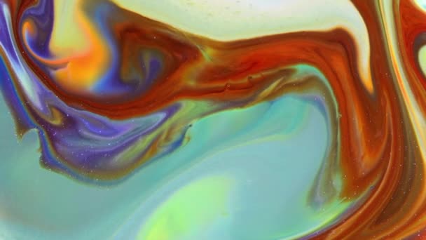 Nice Ink Abstract Psychedelic Paint Liquid Motion Tło Materiał Tekstury — Wideo stockowe