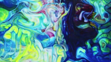 . Çok Güzel Mürekkep Soyut Sanatsal Desen Renkli Boya Sıvı Kavramı Doku Video.