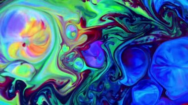 . Çok Güzel Mürekkep Soyut Sanatsal Desen Renkli Boya Sıvı Kavramı Doku Video.