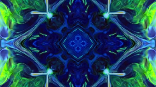 Анотація Калейдоскоп Циклічний Мандала Мистецтво Дизайн Абстрактний Фон Текстура Кадри — стокове відео