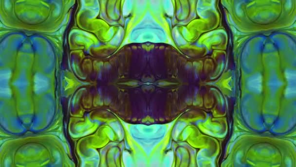 Abstraktes Kaleidoskop Zyklisch Mandala Art Design Abstrakter Hintergrund Textur Verfilmung — Stockvideo