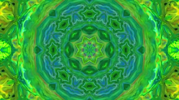 Abstraktní Kaleidoskop Cyklický Mandala Art Design Abstraktní Pozadí Textura Záběry — Stock video