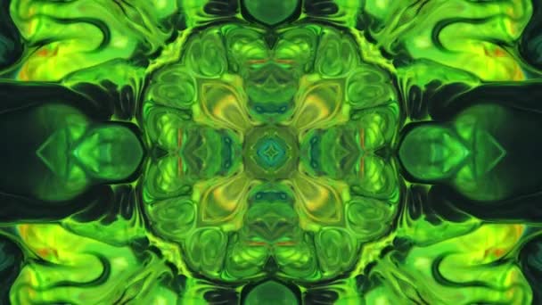 Soyut Kaleydoskop Döngüsel Mandala Sanat Tasarımı Soyut Doku Görüntüsü — Stok video