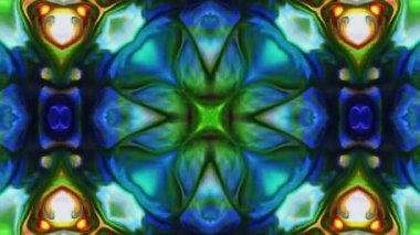 Soyut Kaleydoskop Döngüsel Mandala Sanat Tasarımı Soyut Doku Görüntüsü.