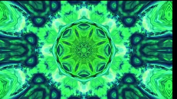 Abstrak Kaleidoskop Siklus Mandala Desain Seni Abstrak Latar Belakang Rekaman — Stok Video