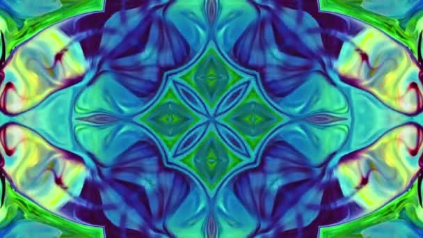Résumé Kaléidoscope Cyclique Mandala Art Design Résumé Contexte Texture Footage — Video