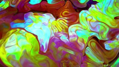 Sanatın Soyut Güzelliği Boya Patladı Renkli Fantezi Yayıldı.