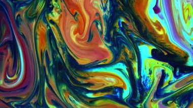 Sanatın Soyut Güzelliği Boya Patladı Renkli Fantezi Yayıldı.