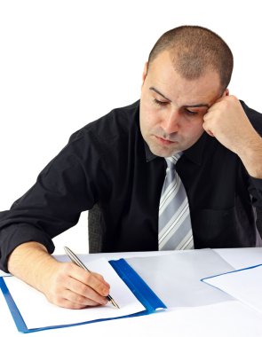 ofiste zor işi iş adamı