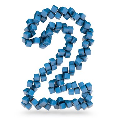 parlak mavi küpleri oluşturma iki basamaklı.