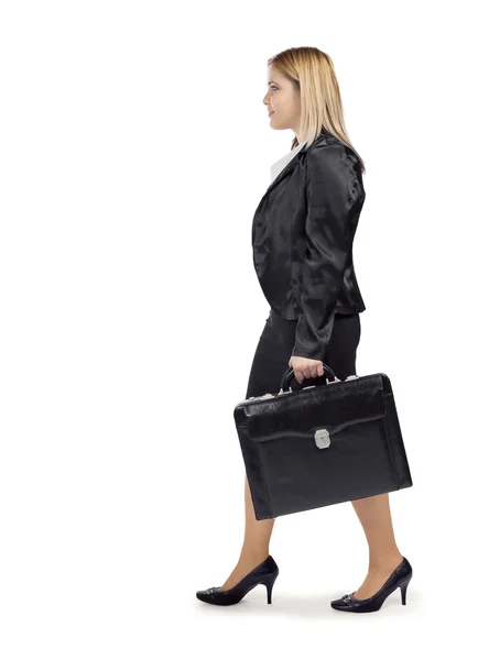 Young blonde business woman on her road to success — Stock Photo, Image