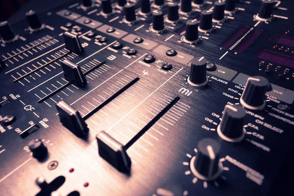 Black sound mixer controller — Stock Photo, Image