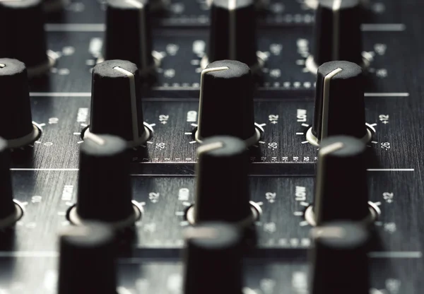 Regolatore mixer audio nero — Foto Stock