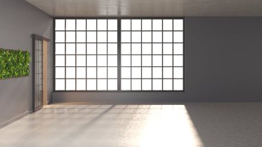 3D tasviri, büyük lüks, modern, parlak iç mekânlar sunuyor. Oturma odasındaki model bilgisayarlar dijital olarak oluşturuluyor.