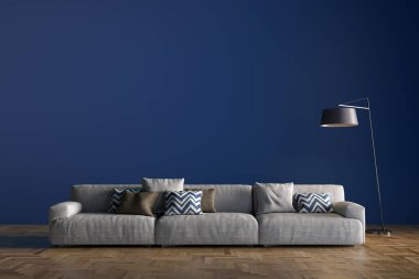 3D tasviri, büyük lüks, modern, parlak iç mekânlar sunuyor. Oturma odasındaki model bilgisayar dijital olarak üretiliyor.