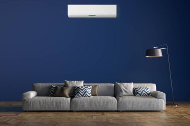 3D tasviri, büyük lüks, modern, parlak iç mekânlar sunuyor. Oturma odasındaki model bilgisayar dijital olarak üretiliyor.