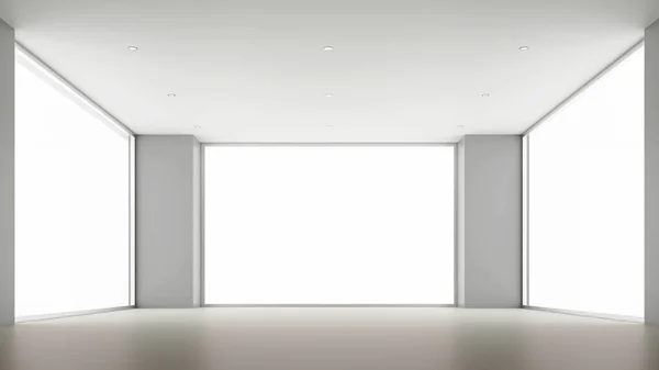 Ilustração Renderização Grande Luxo Modernos Interiores Brilhantes Sala Estar Computador — Fotografia de Stock