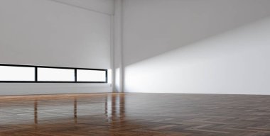 3D tasviri, büyük lüks, modern, parlak iç mekânlar sunuyor. Oturma odasındaki model bilgisayarlar dijital olarak oluşturuluyor.